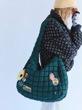 Free People Quilted Patch Carry all Bag NWT